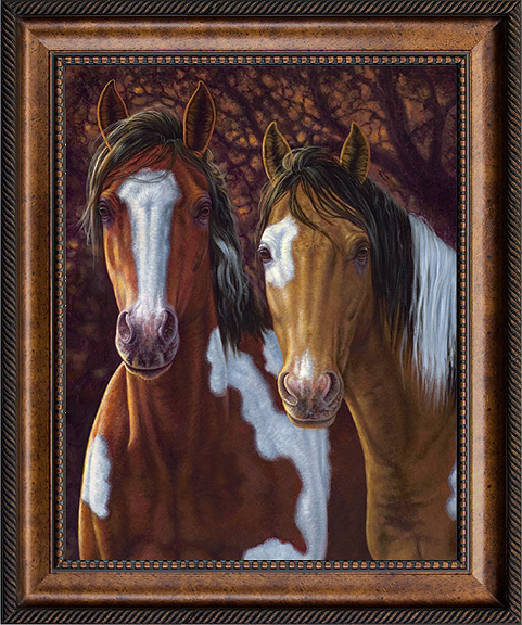 CURIOUS GAZE by C. J. Latta, these horses are ready for their close up.